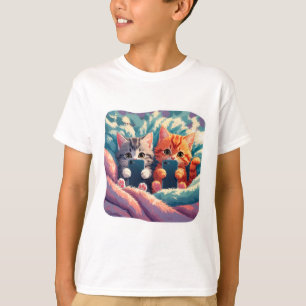 Selfie Time – Cute Kittens with Phones T-Shirt