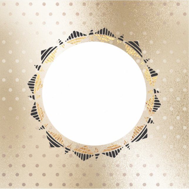 Selfie Vinyl Custom Cut Sticker in Gold Color (Front)