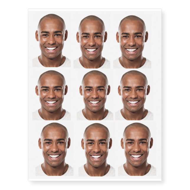 Selfie Your Face Funny Bachelorette Party  Temporary Tattoos (Front)