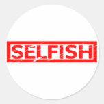 Selfish Stamp Classic Round Sticker