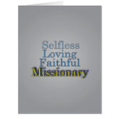 Selfless Loving Faithful Missionary (Front)