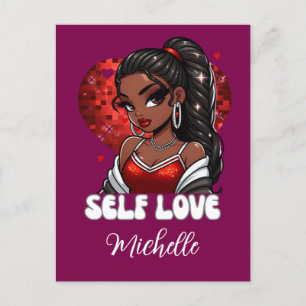 Selflove: Black Woman Valentine's Day  Postcard