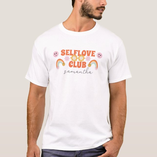 Selflove Club Retro Valentines Day T-Shirt (Front)
