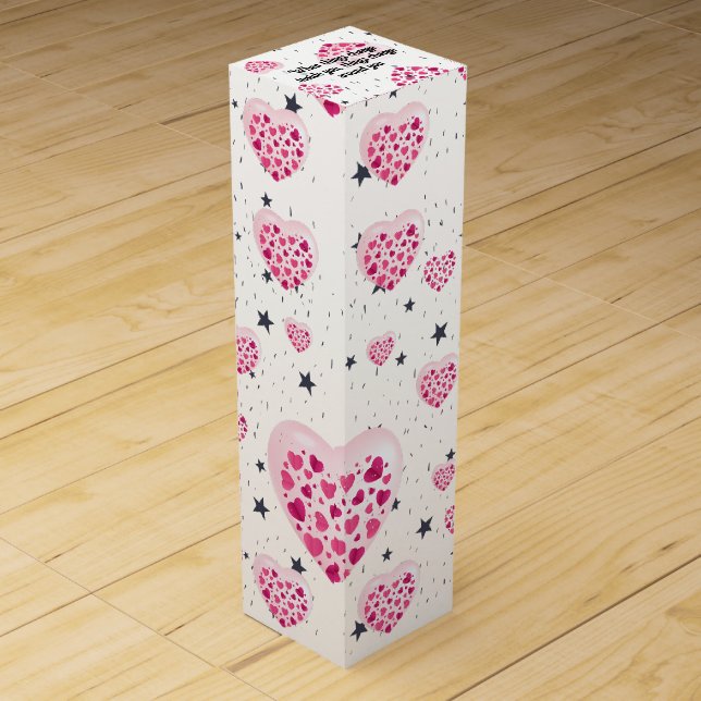 Selflove inspirational quote sweet heart and start wine box (Front)