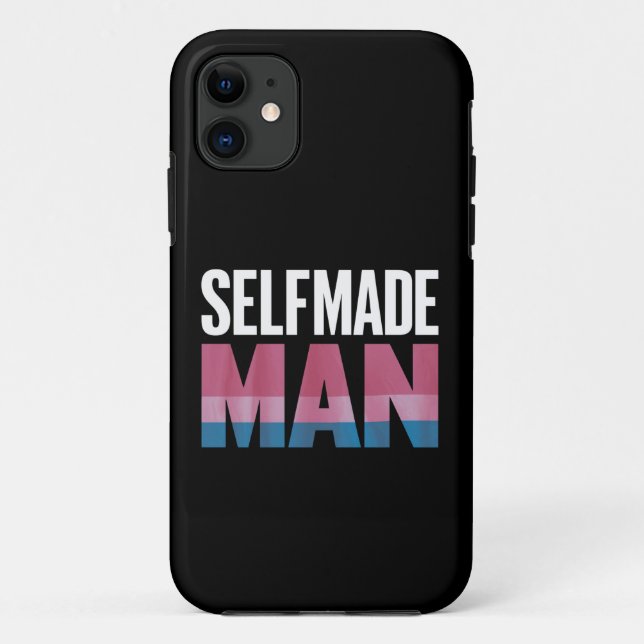 Selfmade Man Transgender Trans Pride Flag Transsex Case-Mate iPhone Case (Back)