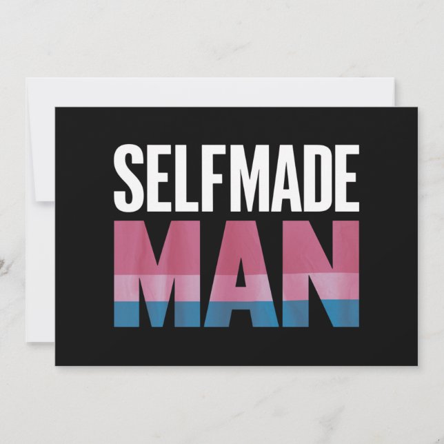 Selfmade Man Transgender Trans Pride Flag Transsex Invitation (Front)