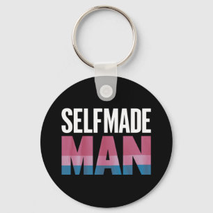 Selfmade Man Transgender Trans Pride Flag Transsex Keychain