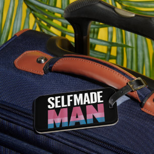 Selfmade Man Transgender Trans Pride Flag Transsex Luggage Tag