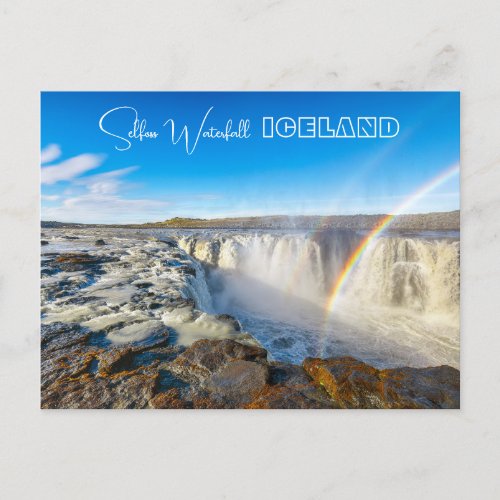 Selfoss Waterfall Iceland Postcard