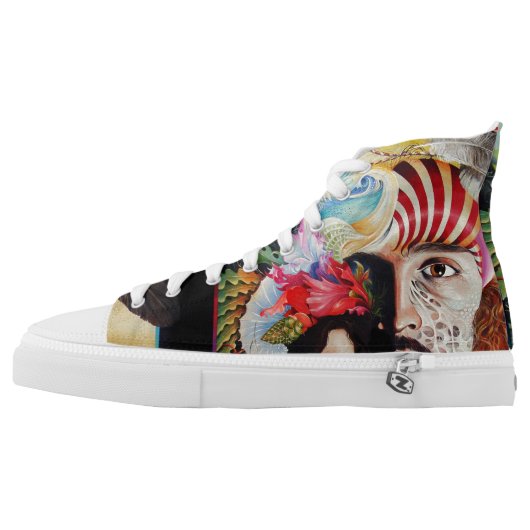 SELFPORTRAIT WITH THE CRITICAL EYE PRINTED SHOES (Left Shoe Outside)