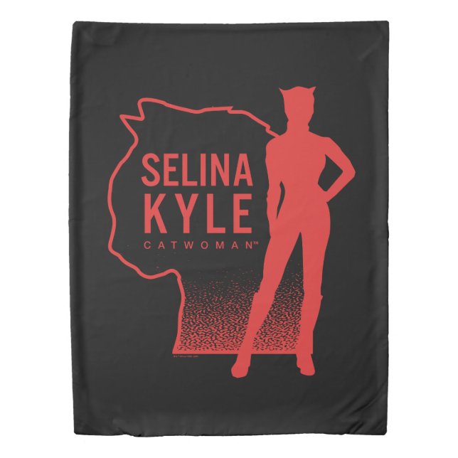 Selina Kyle Catwoman Outline Logo Duvet Cover (Front)