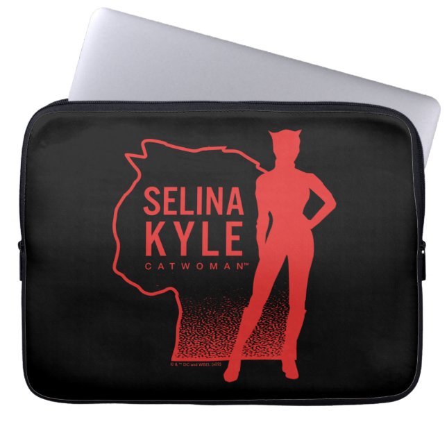Selina Kyle Catwoman Outline Logo Laptop Sleeve (Front)