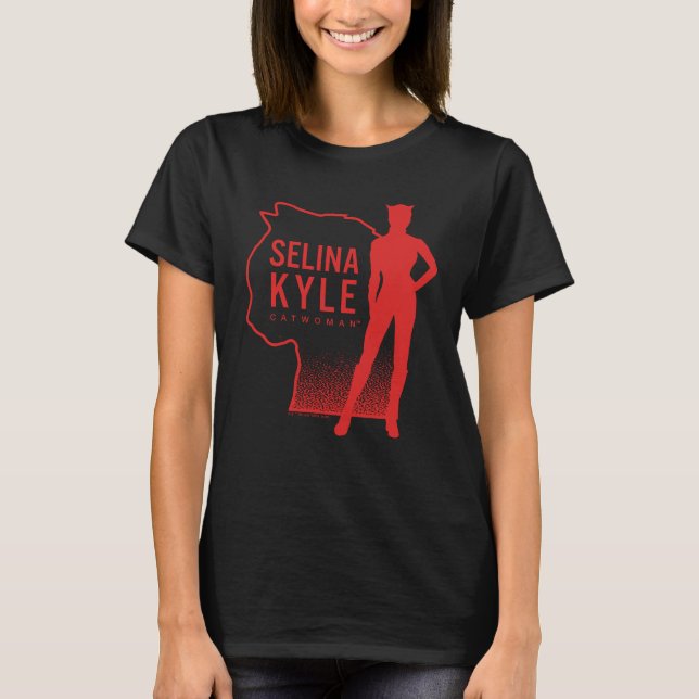 Selina Kyle Catwoman Outline Logo T-Shirt (Front)
