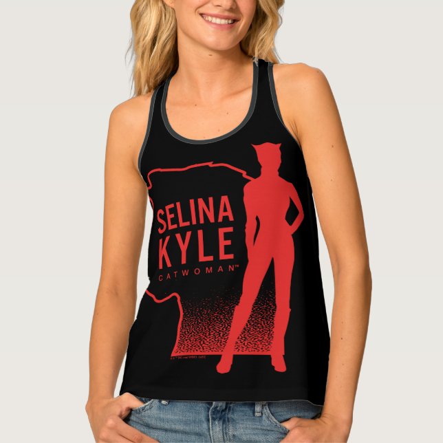 Selina Kyle Catwoman Outline Logo Tank Top (Front)