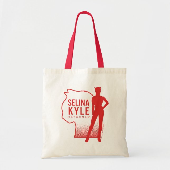 Selina Kyle Catwoman Outline Logo Tote Bag (Front)