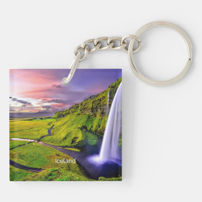 Seljalandfoss, Iceland Keychain (Back)