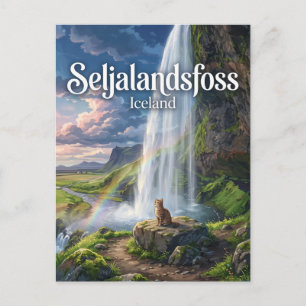 Seljalandsfoss Iceland Postcard