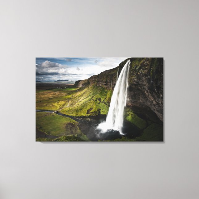 Seljalandsfoss Waterfall | Iceland Canvas Print (Front)