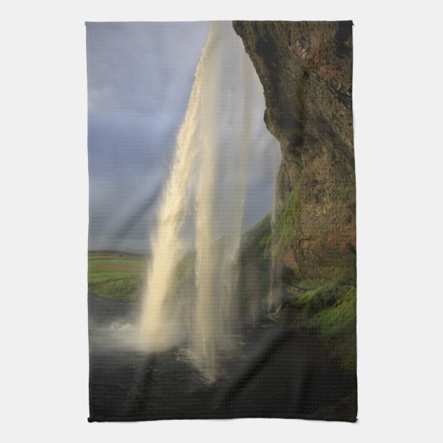 Seljalandsfoss waterfall, Iceland Kitchen Towel (Vertical)