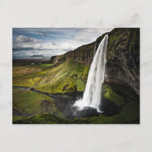 Seljalandsfoss Waterfall Iceland Postcard