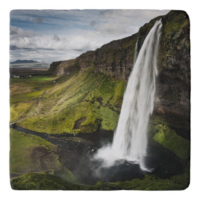 Seljalandsfoss Waterfall | Iceland Trivet (Front)