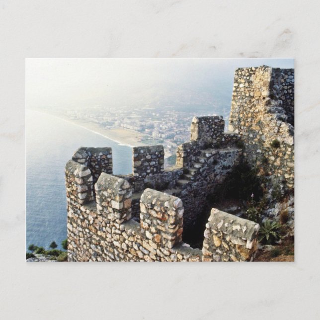 Seljuk Ramparts, Alanya - 1221 A.D. Postcard (Front)