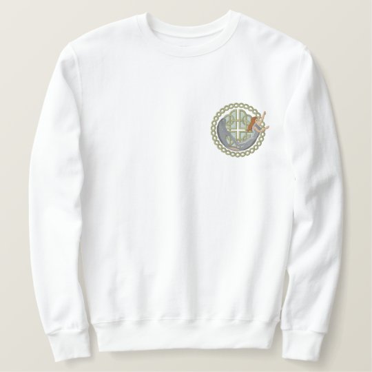 Selkie Circle Embroidered Sweatshirt | Zazzle.com