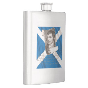 Selkirk Grace Burns Night And Scottish Saltire Flask