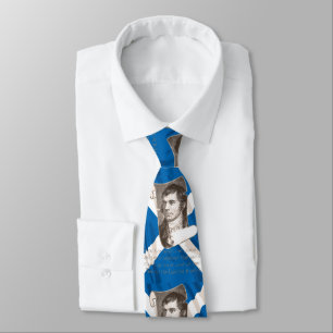 Selkirk Grace Burns Night And Scottish Saltire Neck Tie