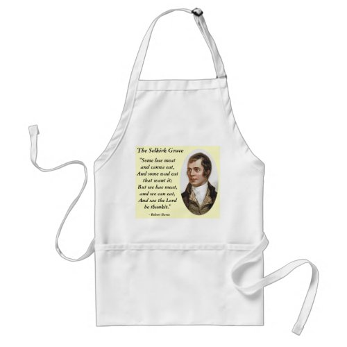 Selkirk Grace Robert Burns Supper Apron