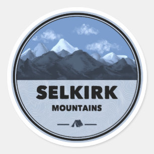 Selkirk Mountains British Columbia Camping Classic Round Sticker