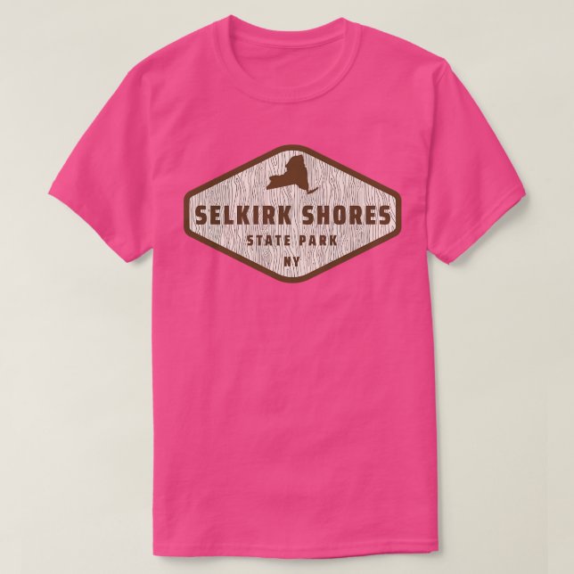 Selkirk Shores State Park New York Tree Log Textur T-Shirt (Design Front)