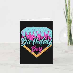Sell 10 Year Old Ice Cream Drip 10th Birthday Boy  Card