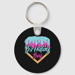 Sell 10 Year Old Ice Cream Drip 10th Birthday Boy  Keychain