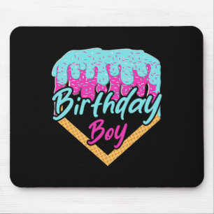 Sell 10 Year Old Ice Cream Drip 10th Birthday Boy  Mouse Pad