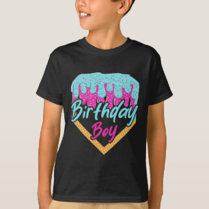Sell 10 Year Old Ice Cream Drip 10th Birthday Boy T-Shirt