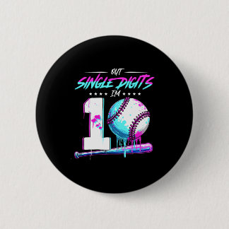 Sell 10 Years Old Birthday Double Digits 10 Birthd Button