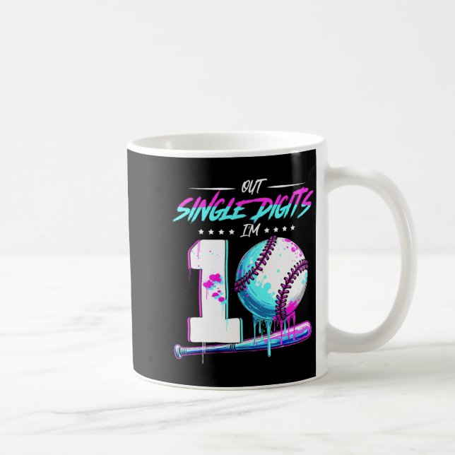 Sell 10 Years Old Birthday Double Digits 10 Birthd Coffee Mug (Right)