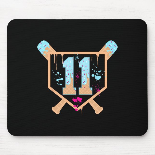 Sell 11 Year Old Ice Cream Drip 11th Birthday Boy  Mouse Pad (Front)
