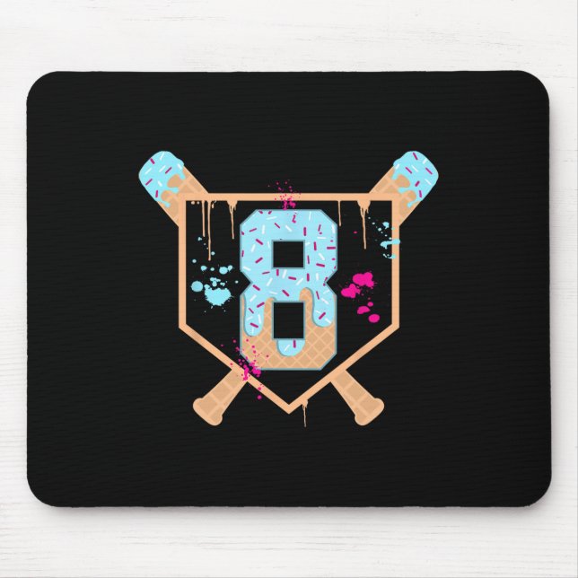 Sell 8 Year Old Ice Cream Drip 8th Birthday Boy Nu Mouse Pad (Front)