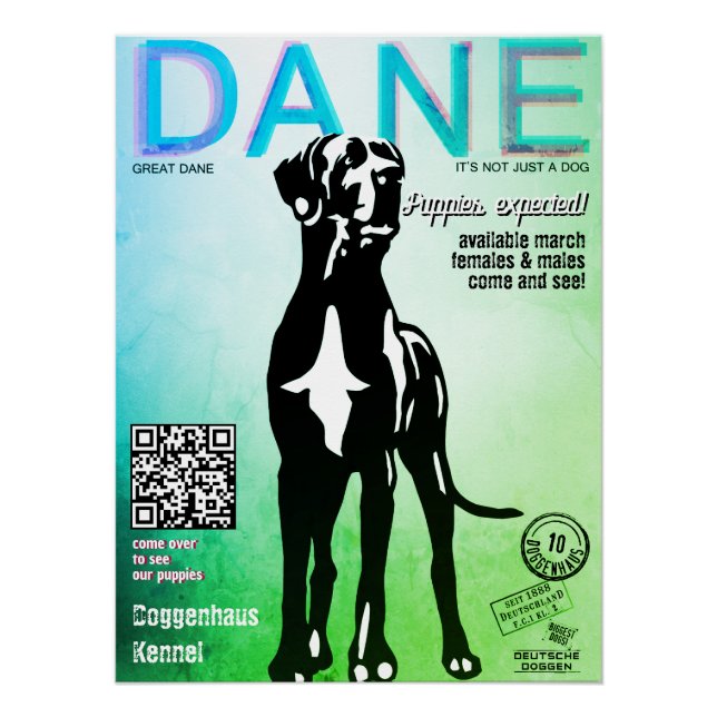 Sell a Great Dane Glossy Poster (Front)
