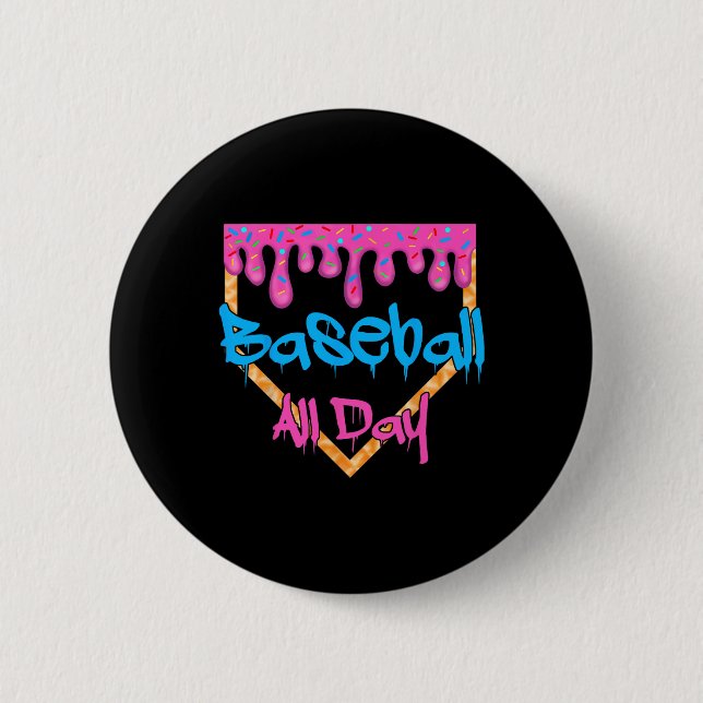Sell All Day Drip Home Plate Ice Cream  Button (Front)