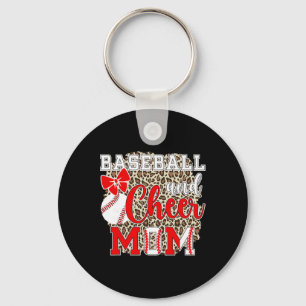 Sell And Cheer Mom Leopard Cheerleading And Sell M Keychain