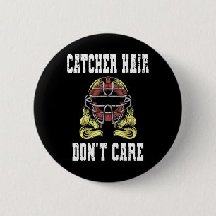 Sell Catcher Women Softll Catcher Hair Don't Care  Button