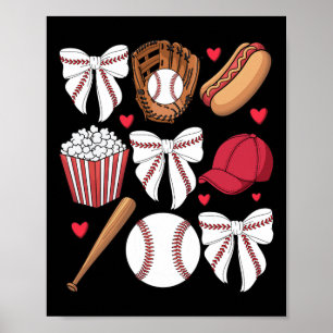 Sell Coquette Bow Women Girls Sell Cheer Mom Mama  Poster