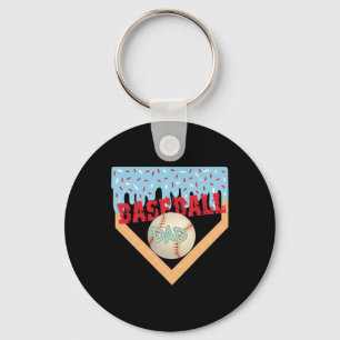 Sell Dad Home Plate Ice Cream Drip Father's Day Da Keychain
