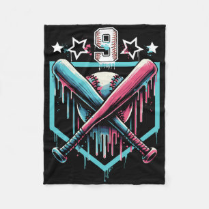 Sell Drip 9th Birthday Boys Number 9 Youth 9 Year Fleece Blanket
