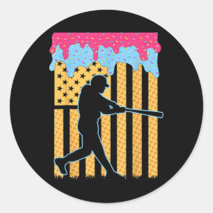 Sell Drip Boys Dripping Ice Cream Sell American Fl Classic Round Sticker