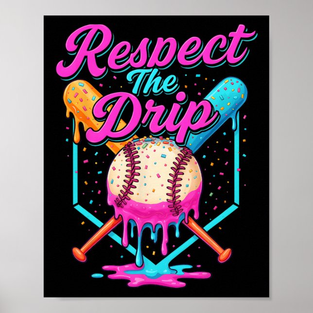 Sell Drip Boys Home Plate Ice Cream Respect The Dr Poster (Front)