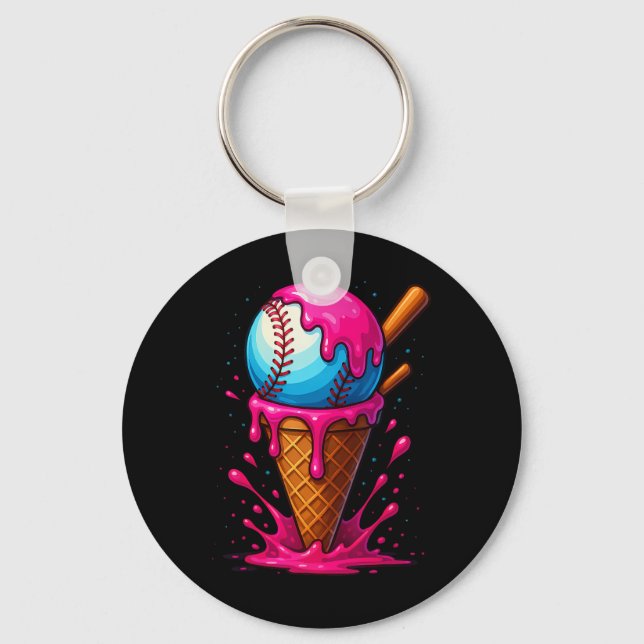 Sell Drip Boys Ice Cream Cone Drip Sell  Keychain (Front)